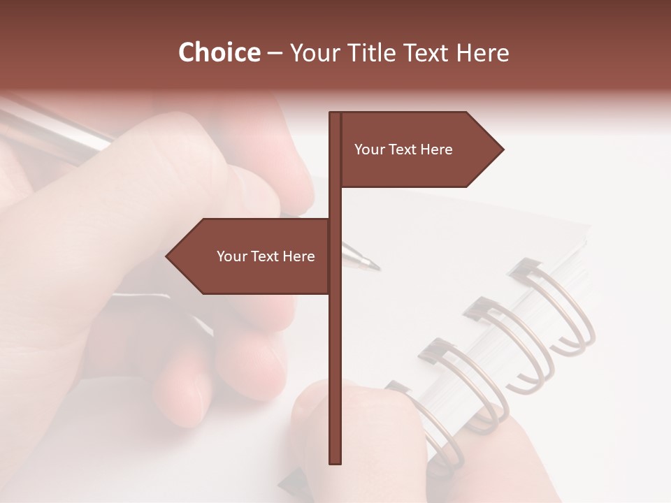 Spiral Message Male PowerPoint Template