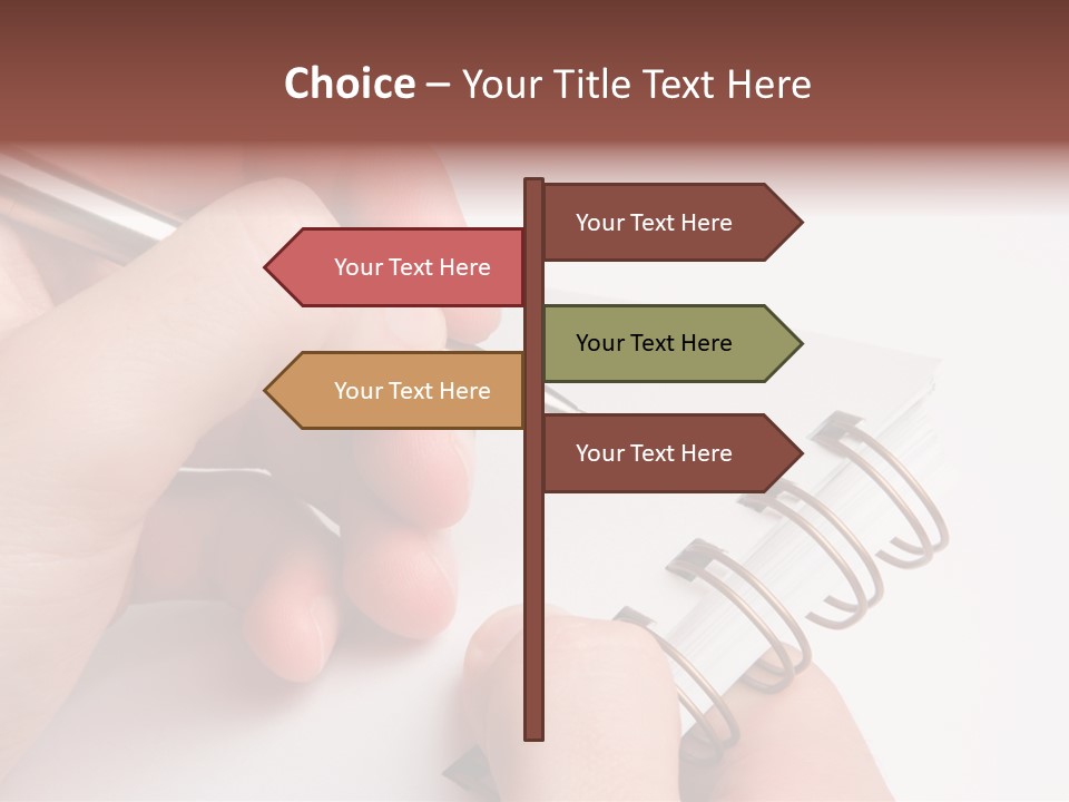 Spiral Message Male PowerPoint Template