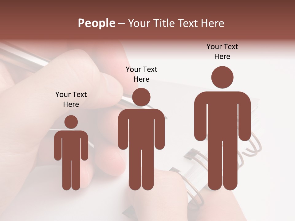 Spiral Message Male PowerPoint Template