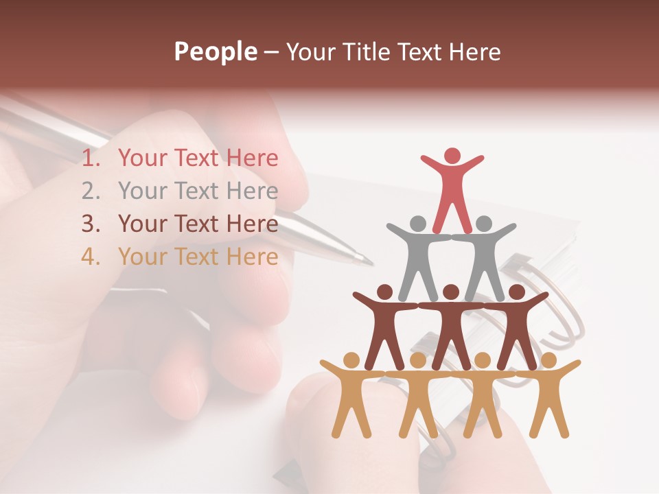 Spiral Message Male PowerPoint Template