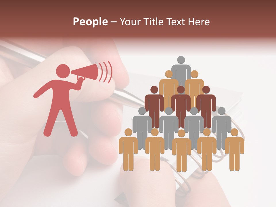 Spiral Message Male PowerPoint Template