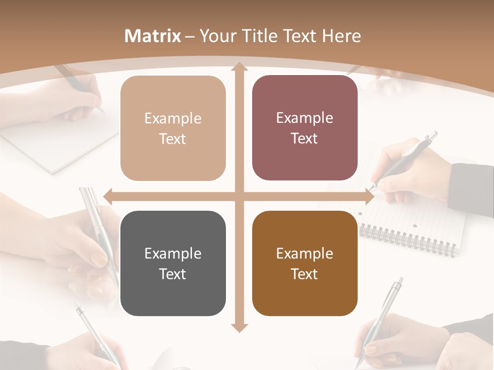 Table Caucasian Page PowerPoint Template