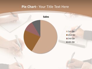 Table Caucasian Page PowerPoint Template