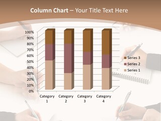 Table Caucasian Page PowerPoint Template