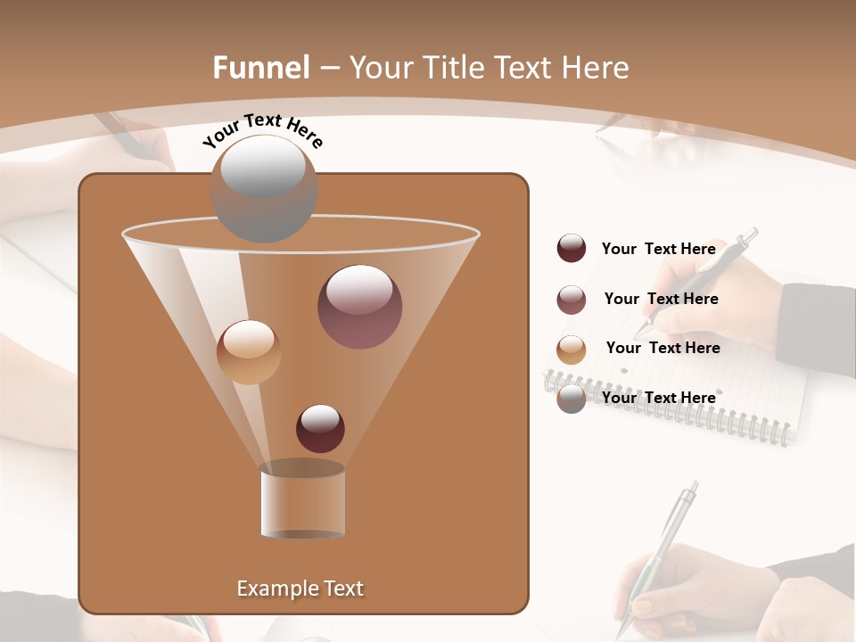 Table Caucasian Page PowerPoint Template