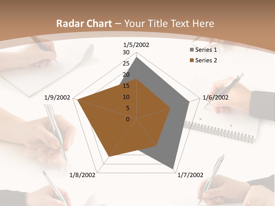 Table Caucasian Page PowerPoint Template