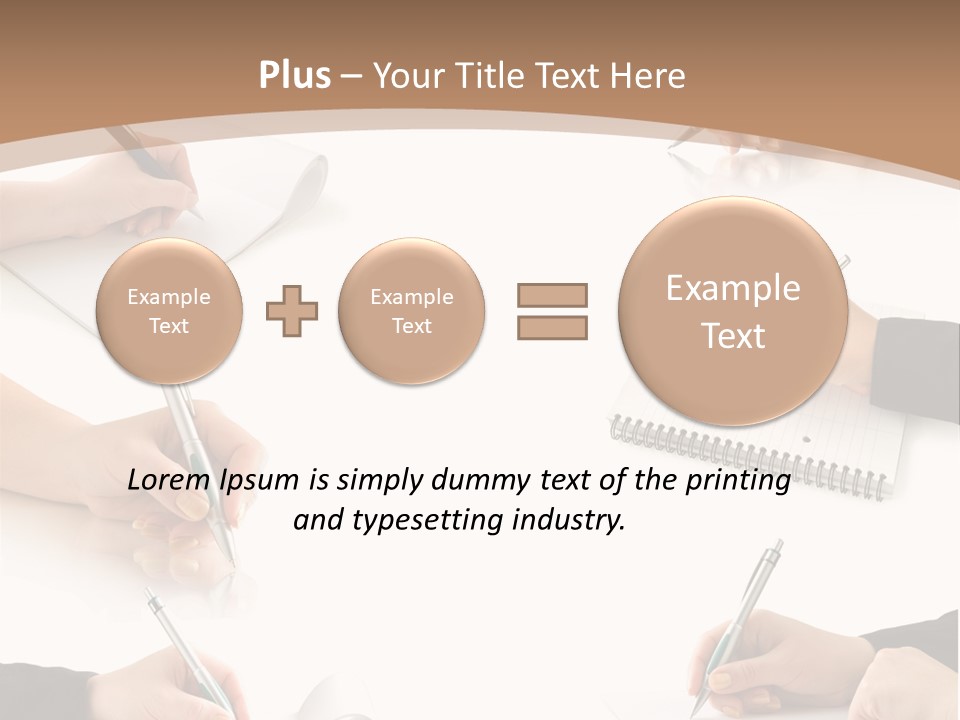 Table Caucasian Page PowerPoint Template