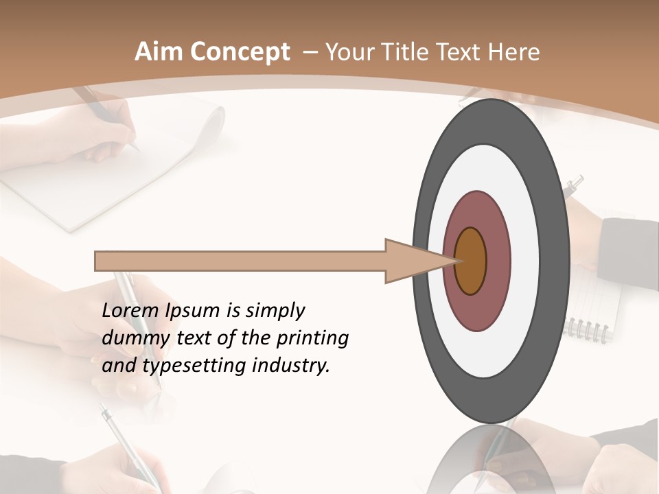 Table Caucasian Page PowerPoint Template