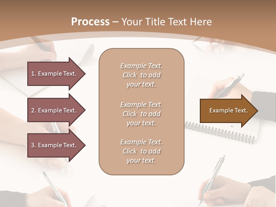 Table Caucasian Page PowerPoint Template