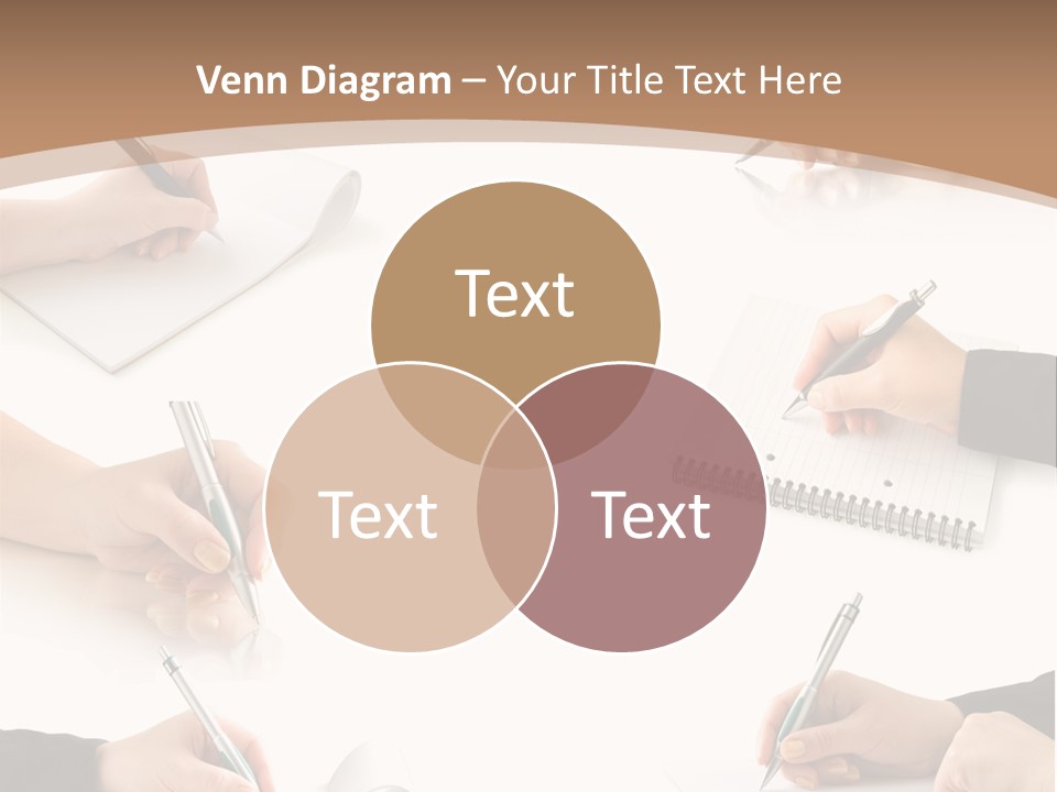 Table Caucasian Page PowerPoint Template