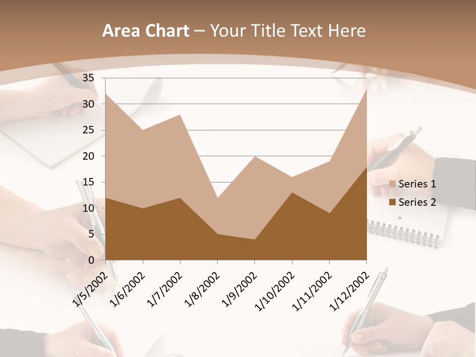 Table Caucasian Page PowerPoint Template