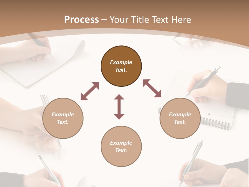 Table Caucasian Page PowerPoint Template