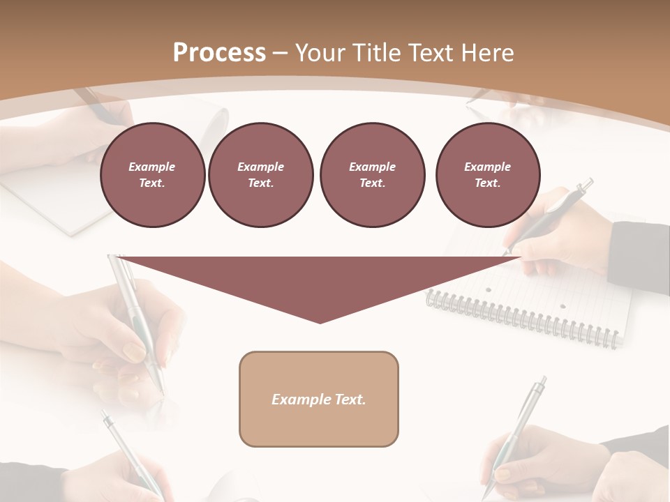 Table Caucasian Page PowerPoint Template