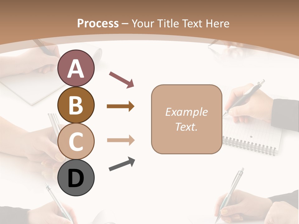 Table Caucasian Page PowerPoint Template