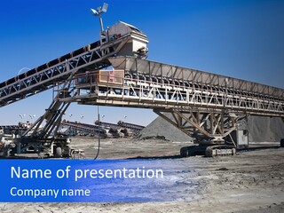 Load Machinery Gold PowerPoint Template