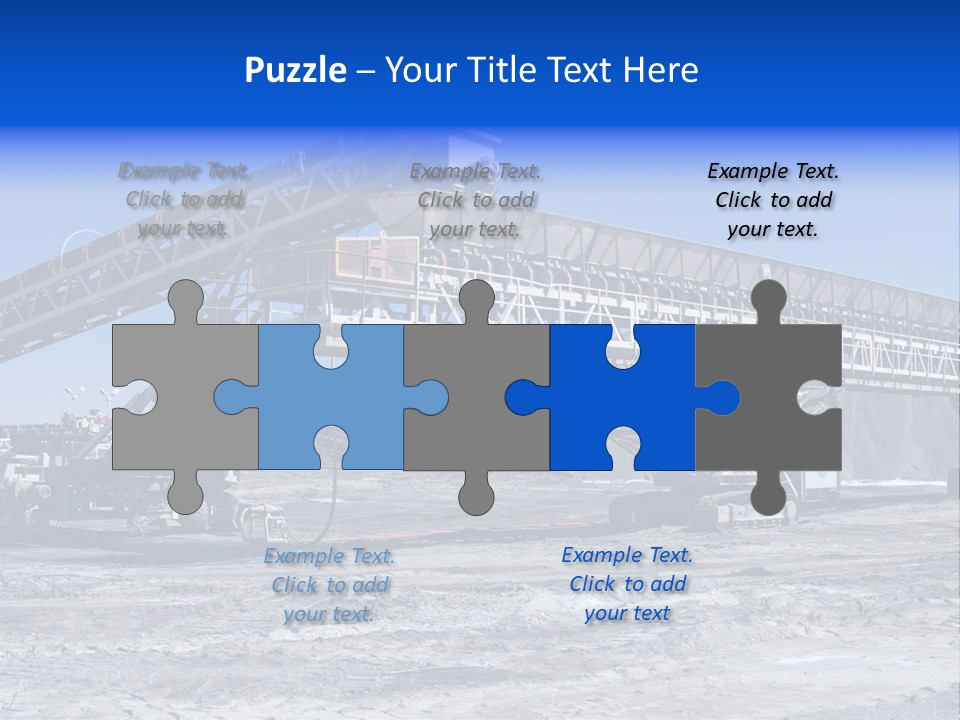 Load Machinery Gold PowerPoint Template