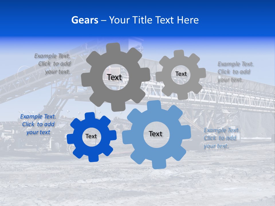 Load Machinery Gold PowerPoint Template