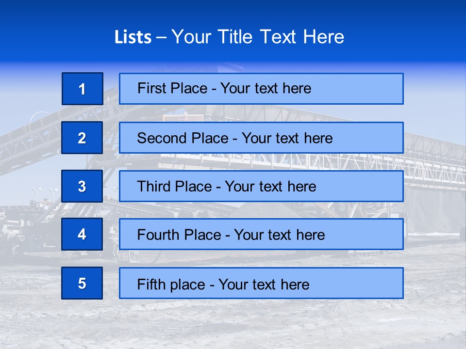 Load Machinery Gold PowerPoint Template