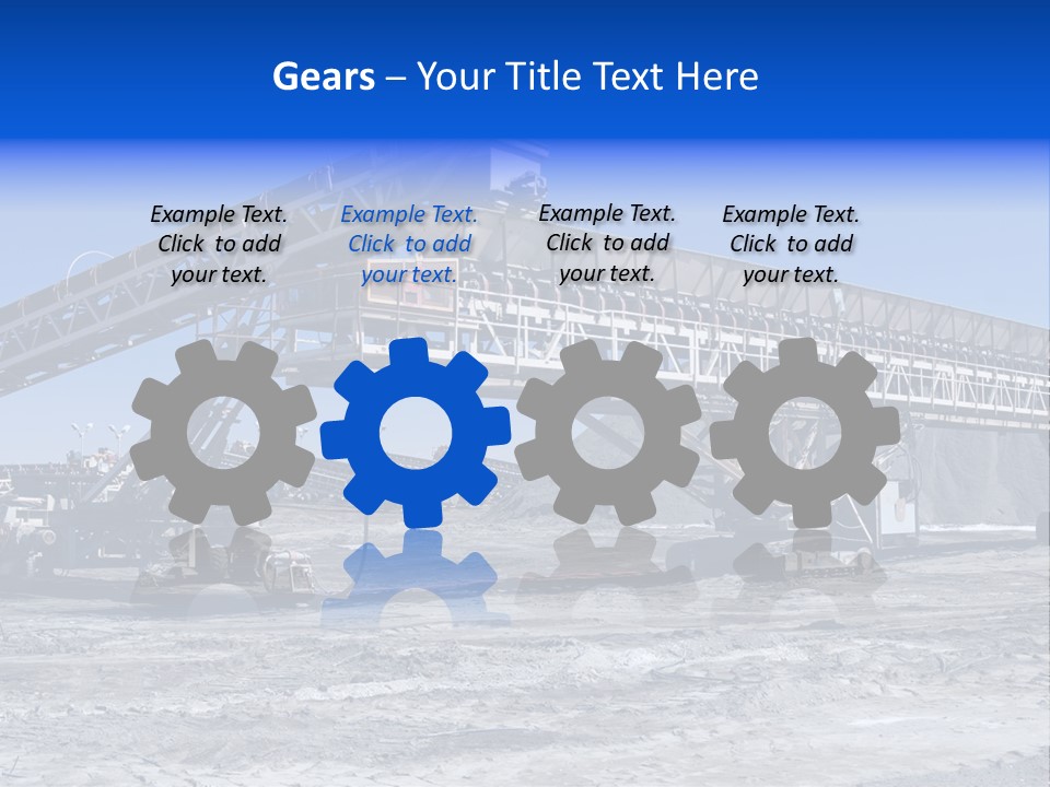 Load Machinery Gold PowerPoint Template