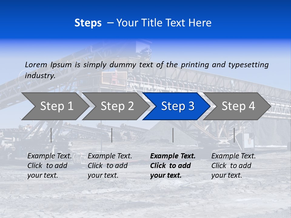 Load Machinery Gold PowerPoint Template