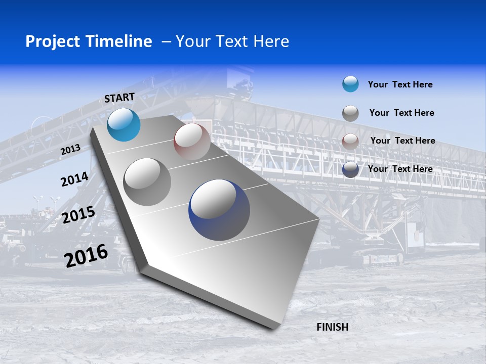 Load Machinery Gold PowerPoint Template