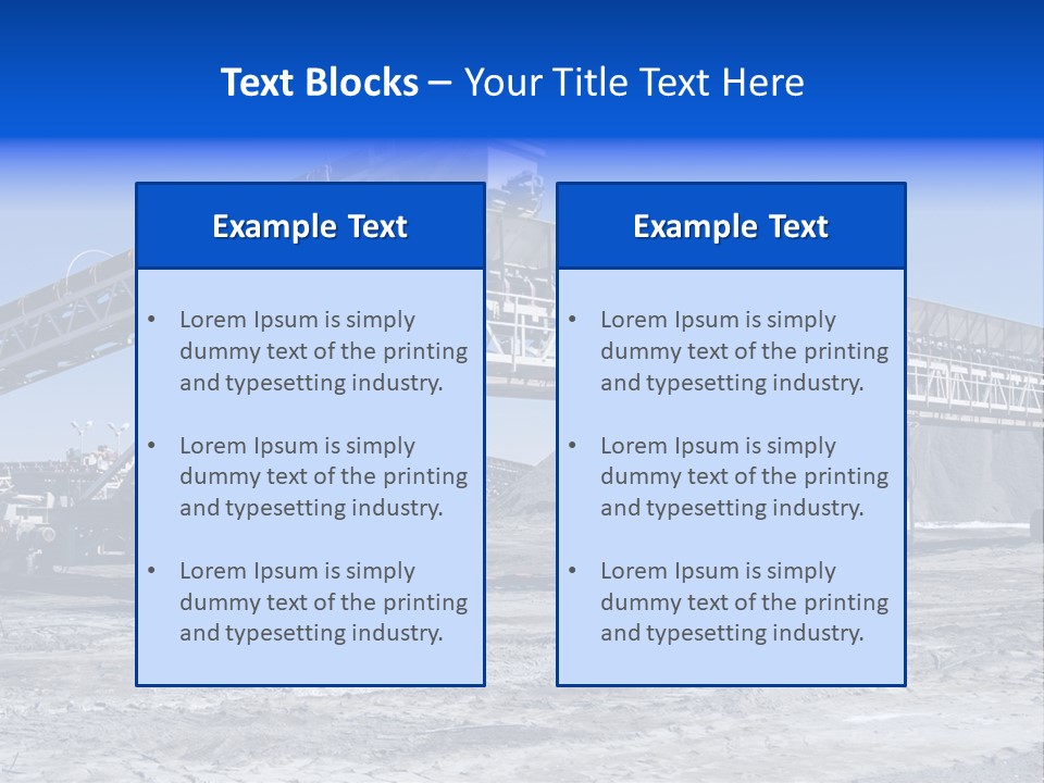 Load Machinery Gold PowerPoint Template