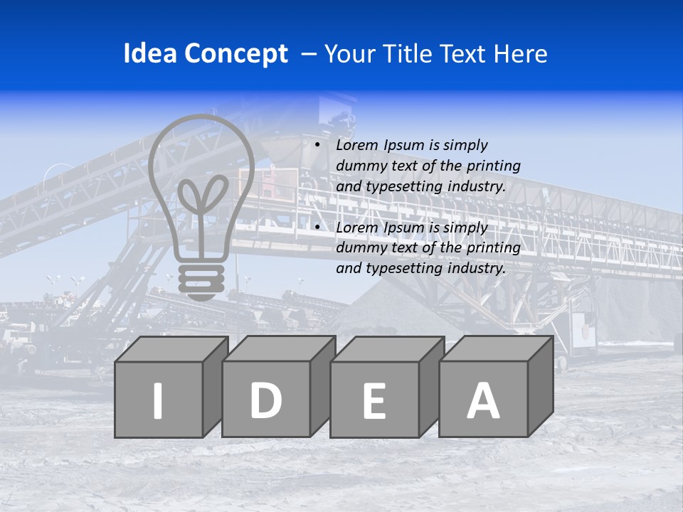 Load Machinery Gold PowerPoint Template