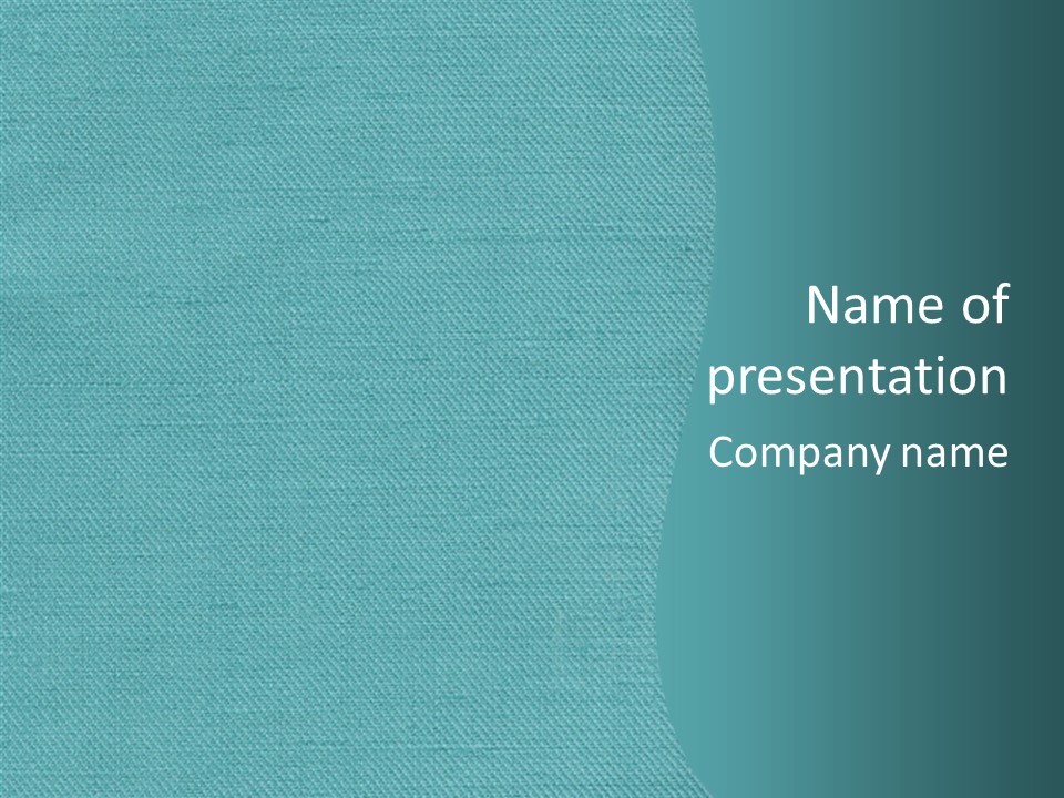 Turquoise Art Abstract PowerPoint Template