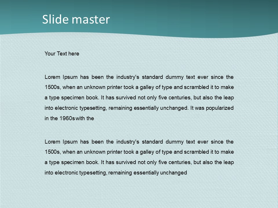 Turquoise Art Abstract PowerPoint Template