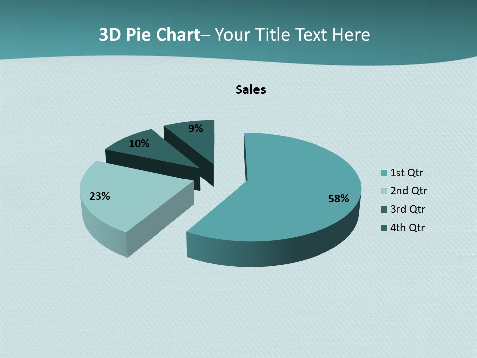 Turquoise Art Abstract PowerPoint Template