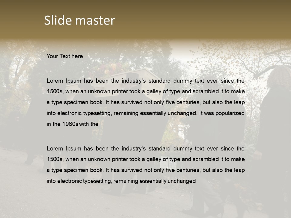 Yellow Forest Image PowerPoint Template