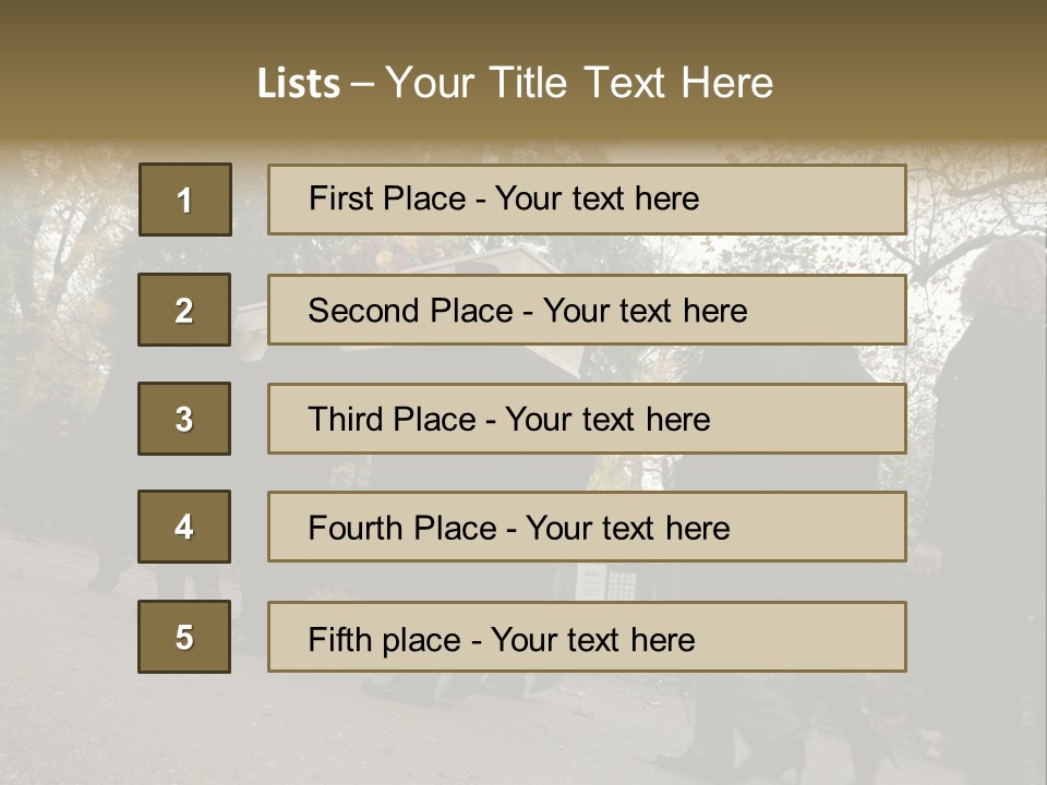Yellow Forest Image PowerPoint Template