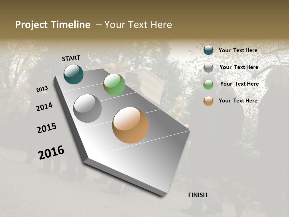 Yellow Forest Image PowerPoint Template