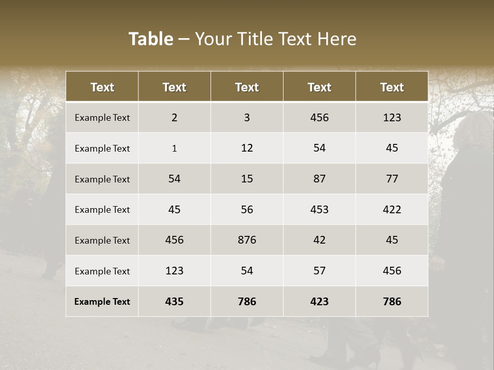 Yellow Forest Image PowerPoint Template