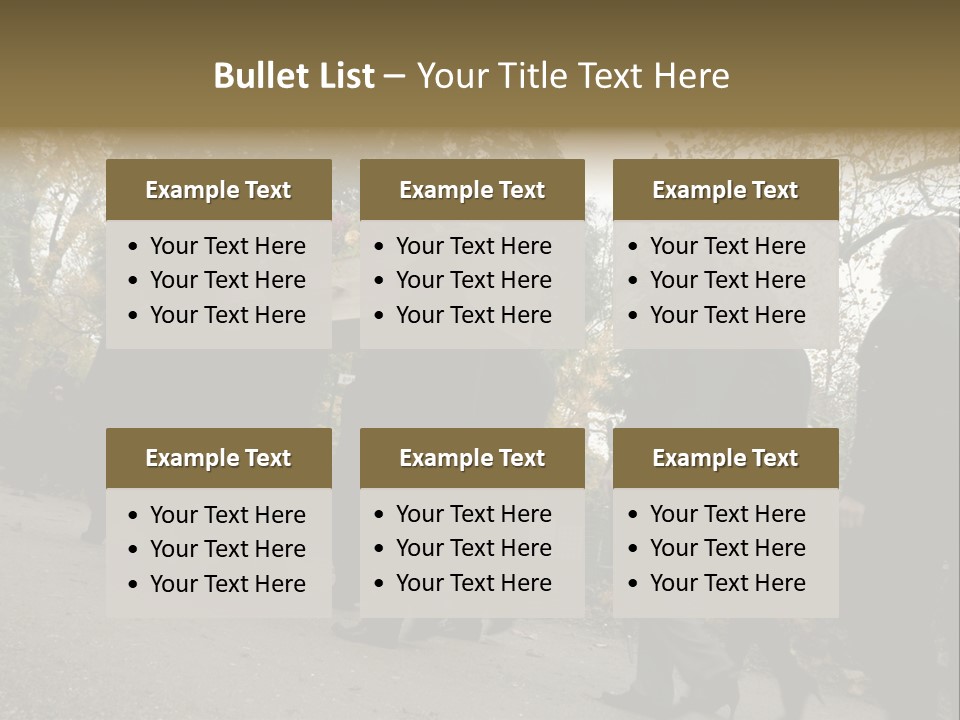 Yellow Forest Image PowerPoint Template