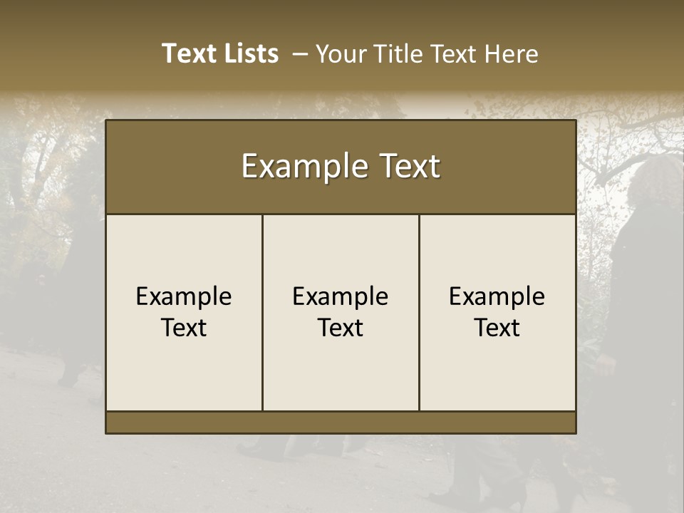 Yellow Forest Image PowerPoint Template