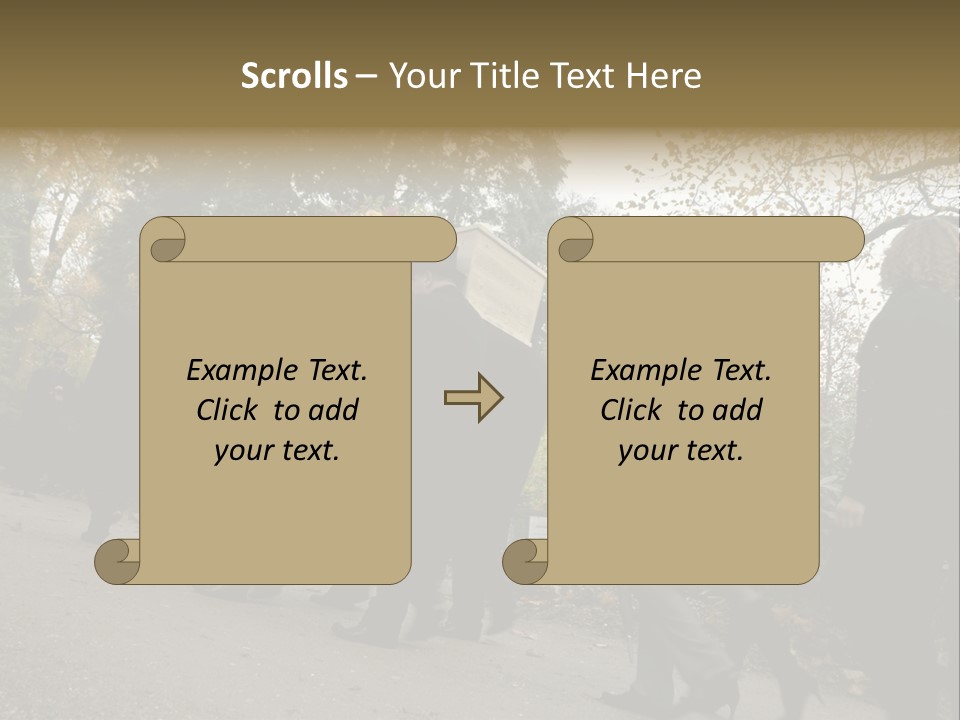 Yellow Forest Image PowerPoint Template