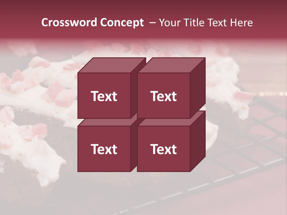 A Piece Of Cake With White Frosting And Pink Sprinkles PowerPoint Template