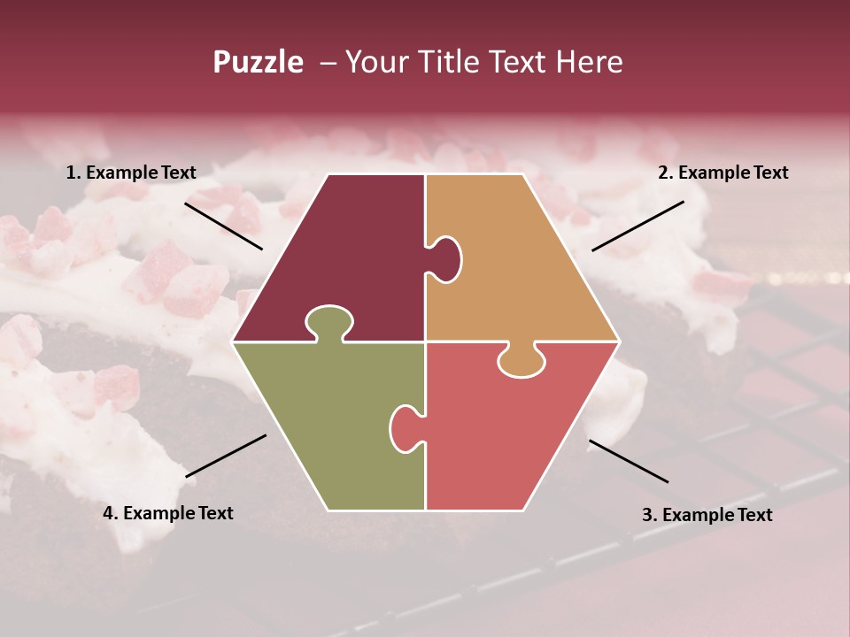 A Piece Of Cake With White Frosting And Pink Sprinkles PowerPoint Template