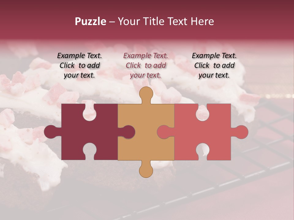 A Piece Of Cake With White Frosting And Pink Sprinkles PowerPoint Template