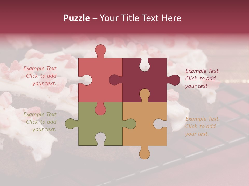 A Piece Of Cake With White Frosting And Pink Sprinkles PowerPoint Template