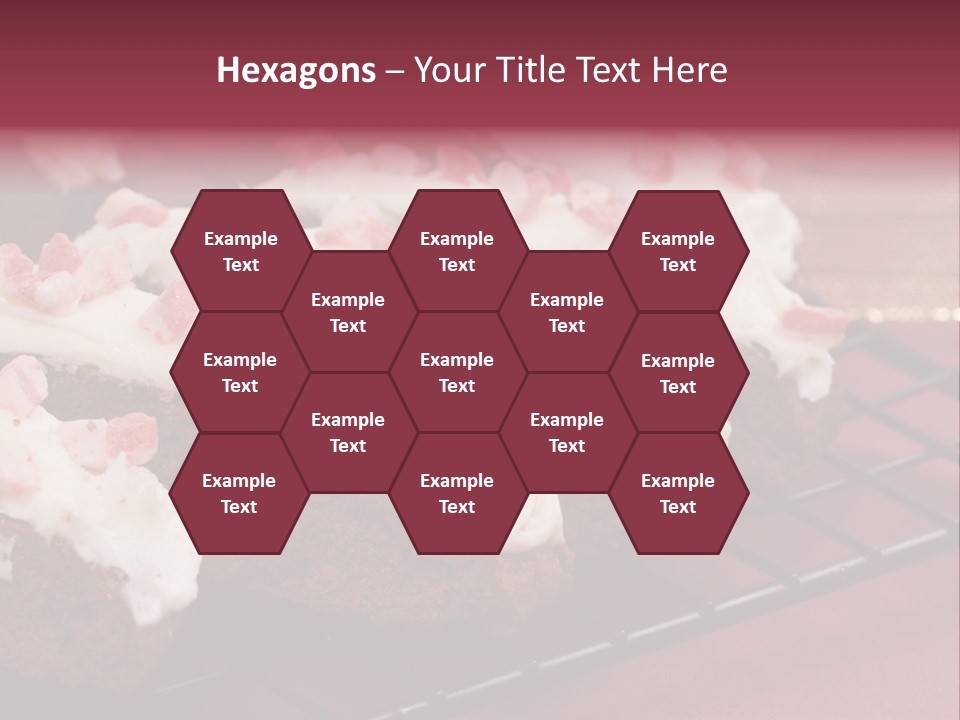 A Piece Of Cake With White Frosting And Pink Sprinkles PowerPoint Template