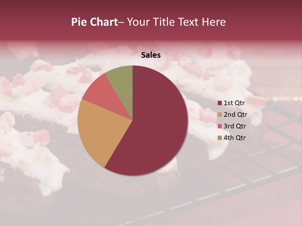 A Piece Of Cake With White Frosting And Pink Sprinkles PowerPoint Template