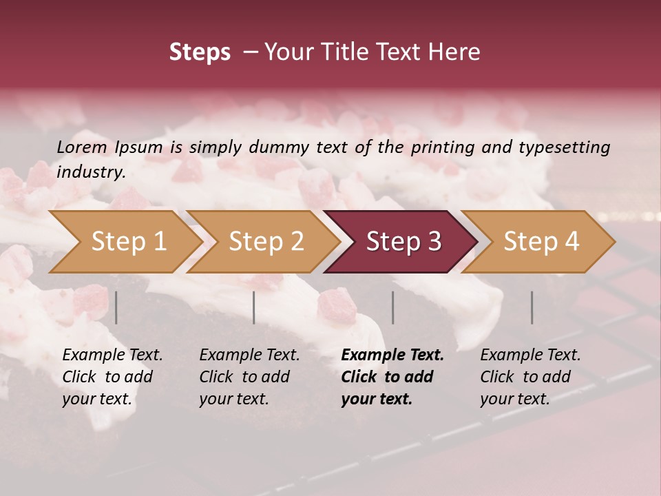A Piece Of Cake With White Frosting And Pink Sprinkles PowerPoint Template