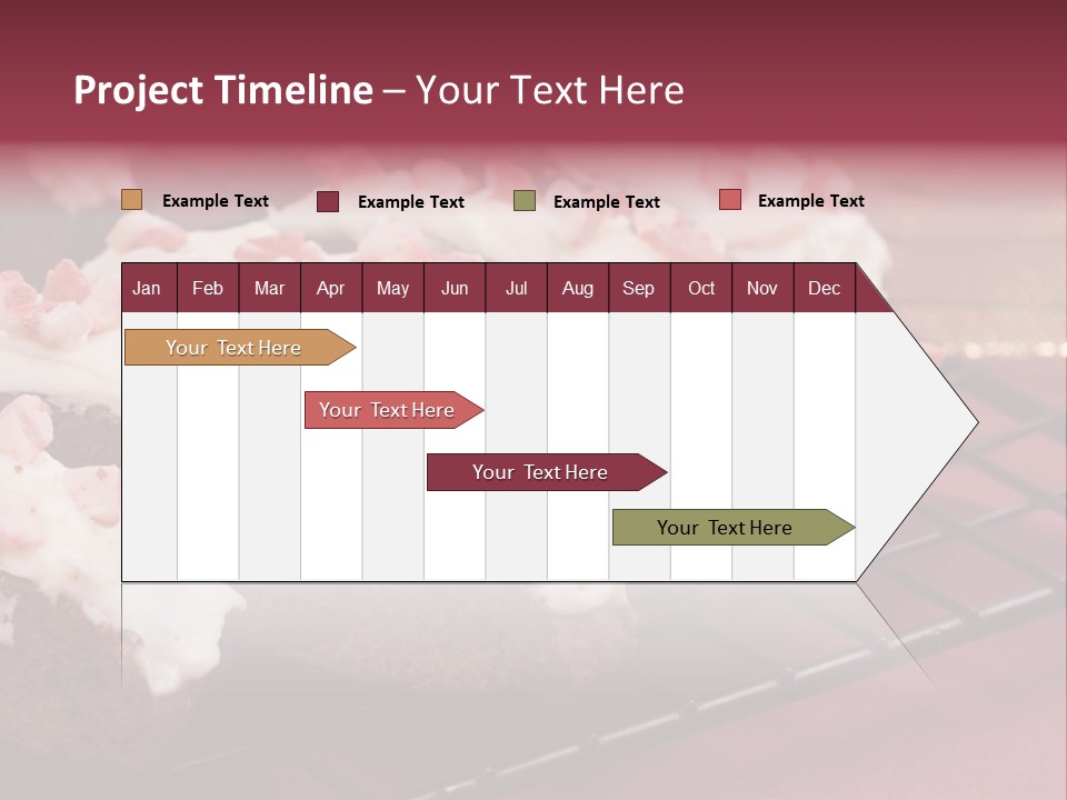 A Piece Of Cake With White Frosting And Pink Sprinkles PowerPoint Template