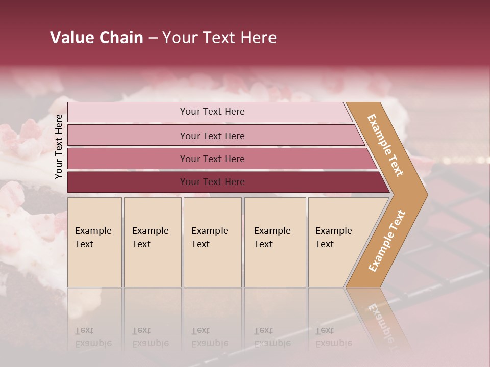 A Piece Of Cake With White Frosting And Pink Sprinkles PowerPoint Template