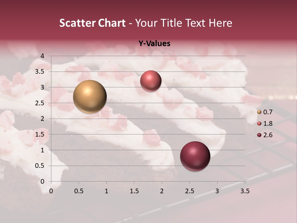 A Piece Of Cake With White Frosting And Pink Sprinkles PowerPoint Template