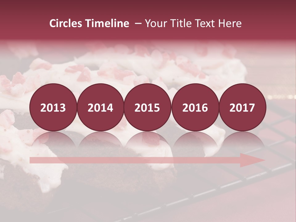 A Piece Of Cake With White Frosting And Pink Sprinkles PowerPoint Template