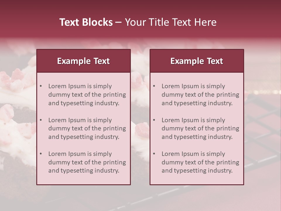A Piece Of Cake With White Frosting And Pink Sprinkles PowerPoint Template
