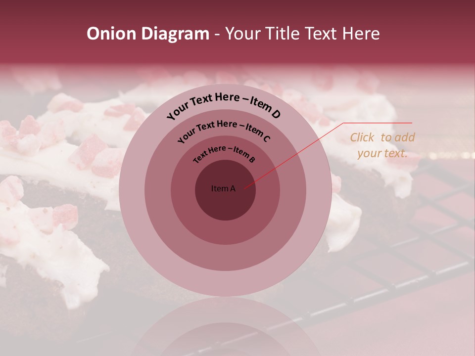 A Piece Of Cake With White Frosting And Pink Sprinkles PowerPoint Template